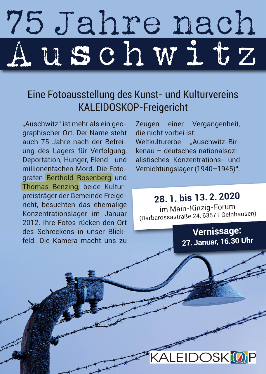 Plakat 75 Jahre Auschwitz